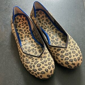 Rothy’s leopard print classic flats, size 8